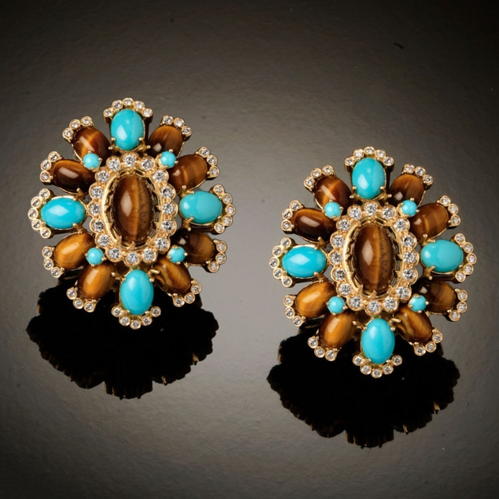 Sale Gold, Diamonds and Precious Stones Earrings in Italy